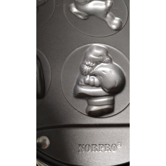 Nopro Non-Stick Holiday Bakeware Pan With 12 Christmas Shapes Mold - Picture 3 of 8